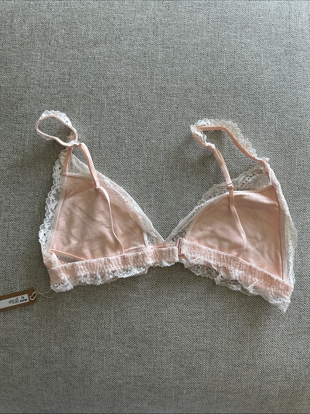Skims Cotton Lace Triangle Bralette.             
Color Primrose Size L - Picture 4 of 4